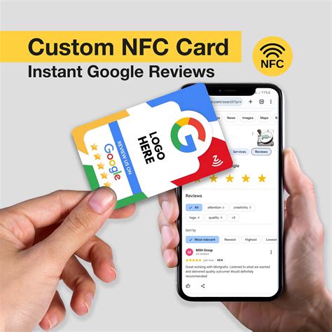 custom Google review nfc card